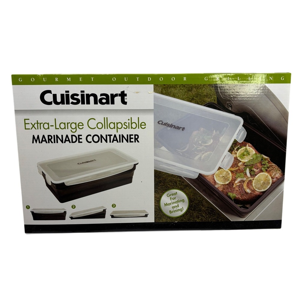 Cuisinart Extra-Large Collapsible Marinade‎ Container CMT-100 Black Gray New
